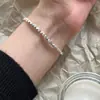 Pulsera con Algunas Piezas de Plata para Mujer, Diseño de Nicho de Lujo Ligero con un Toque de Alta Gama, Pulsera de Oro Arena Súper Brillante, Accesorios para la Mano de Mujer al por Mayor