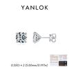 YANLOK 1 quilate Mosane Diamond s925 Sterling Silver Coreano Estilo Design Sense Business Brincos Femininos Brilhantes Brincos de Diamante