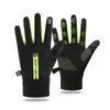 Luvas de Ciclismo para Homens e Mulheres no Inverno, à Prova de Vento, Impermeáveis, de Veludo, Quentes, com Tela Sensível ao Toque, Luvas Antiderrapantes para Veículos Elétricos ao Ar Livre no Outono e Inverno
