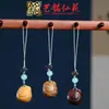 Pingente de Corrente para Celular Sapo de Madeira Arco-Íris Yiming Xianyuan Sandália Criativa de Sândalo Animal Desenho Animado Sapo Ornamento