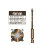 Taladro Manual Eléctrico Transfronterizo de Cuatro Hojas con Mango Hexagonal Broca Cruzada Herramienta de Grado Profesional para Perforar Agujeros en Azulejos, Madera, Piedra y Paredes