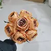 Simulação de flor de seda rosa de concubina imperial única pastoral 7 decoração de casamento segurando flor Mesa de Casa Arte Floral