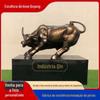 Escultura de Vaca de Fibra de Vidro Manchada Imitação Cobre Exterior Praça Paisagem Esboço Ornamentos Grande Escultura de Vaca de Wall Street Fabricante