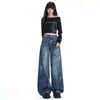Calça Pantalona Fashionável Nova Outono/Inverno 2026 para Mulheres com Artesanato de Pintura a Óleo Pintada à Mão
