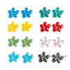 Estilo ins vidro de trabalhador leve doce colorido irregular furo grande flor pingente brincos DIY feitos à mão com contas acessórios de material