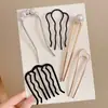 Pasador de Pelo en Forma de U con Perlas para Mujer, Pinza para Moño, Herramienta de Peinado, Pasador Fijo, Nuevo Estilo Chino, Accesorio de Cabello de Alta Gama