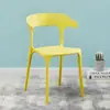 Cadeira de Chifre de Plástico Mesa de Jantar Simples Encosto Banqueta Encosto de Cadeira Doméstica Cadeira de Jantar Nórdica Adulto Cadeira de Plástico Simples