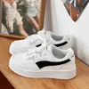 Zapatos de Mujer con Suela Gruesa Nueva Temporada 2025 Versátiles con Cordones Estilo Campus Estudiante Tenis Blancos Moda Casual Tenis Deportivos