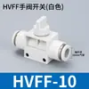 Válvula de Alivio de Presión Neumática Hvff8 Válvula Manual de Plástico Conector Rápido Tubo de Aire Interruptor Manual Válvula Operada Manualmente en Tubería Alivio de Presión