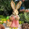 [conejo de paja de 35 cm] artesanías hechas a mano decoración del hogar estilo pastoral regalo vintage decoración de Pascua