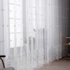 Pantalla de ventana de estilo europeo, gasa blanca, cortina de gasa transparente, cortina divisoria para ventana salediza, venta directa de fábrica, producto terminado de tela al por mayor
