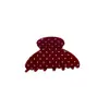 Presilha de Garra em Acetato Francês Toque de Luxo Formato de Leque Pequeno Bolinhas Fofa Presilha de Cabelo Coque Presilha Tubarão Pequena Presilha de Garra Acessórios de Cabelo Novo Estilo