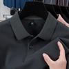 Camiseta de algodón 100% de manga corta para hombre, verano 2025, nueva camiseta informal de negocios con solapa, color sólido, de algodón mercerizado, para hombre, lote