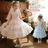 Vestido de Malla para Niña, Vestido de Princesa sin Mangas para Niños, Vestido de Alto Rendimiento, Vestido Pomposo de Verano para Cumpleaños de Niña