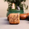 Juguete de Boj Natural para Aliviar el Estrés de Madera DIY Lindo Creativo con Forma de Emoji Adorno de Mano al por Mayor Personalizable