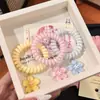 Ins Jelly Sakura Fresco Anillo para el Cabello de Hilo Telefónico Cuerda Dulce Suave Germinante Cuerda para el Cabello Sin Marca de Niña Accesorios para el Cabello de Primavera para Mujeres