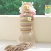 Estilo Playa Perro Pequeño Bichón Teddy Chaleco con Capucha Protección Solar Primavera Verano Ropa Delgada para Perro Mascota Ropa para Gatos