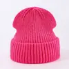 Gorro de Punto Nuevo Estilo para Otoño e Invierno, Modelo para Adulto, Color Sólido Simple, Gorro Cálido de Tejer, Versátil Gorro de Lana, Personalizable