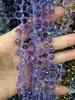 6mm 8mm Furo Transversal Cristal de Morango Cristal Multifacetado Contas Soltas DIY Pulseira Feita à Mão Acessórios de Joias para Pendurar no Carro Contas