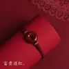 Falin Wholesale Hebilla Segura de Arena Dorada Púrpura Cinabrio para Hombres y Mujeres Pulsera Roja Tejida de la Suerte para Hombres y Mujeres de Este Año