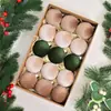 Decoração de Natal Bolas de Veludo de Natal 6/8cm Conjunto de Bolas de Natal Aveludadas Enfeites para Pendurar na Árvore de Natal