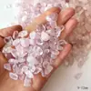 Grava de cristal rosa natural, partículas pequeñas, piedra desmagnetizadora de cristal, piedra de pecera de cristal de hibisco, piedra de paisaje en maceta