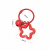 Llavero Transparente de Acrílico Personalizado Color Caramelo Estrella de Cinco Puntas Campana Lindo Accesorio Colgante para Mochila Bolsos de Pareja