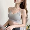 Nuevo Hermoso Espalda Descubierta Sin Costuras Envoltura de Pecho Tirante Delgado para Hombro Cómodo Transpirable Ropa Interior con Hilo con Almohadilla para el Pecho Chaleco para Mujer sin Aro de Acero