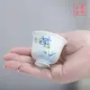 Yue Rui Carrillón Azul y Blanco Pintado a Mano Taza Maestra Femenina Taza de Té Suministro para el Hogar Taza de Mesa Taza Alta China de Una Taza