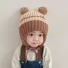 Chapéu de bebê para outono e inverno, chapéu de pinguim, chapéu de lã para meninos, chapéu de tricô quente de inverno para bebês meninas, à prova de vento