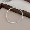 Pulseira Elástica Simples de Pérola Retrô Francesa Pulseira de Moda de Luxo Acessível Francesa Joia de Mão Elegante Popular para o Dia a Dia