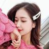 Horquilla de perla estilo coreano con combinación de clip lateral, elegante y linda horquilla de una palabra para niña, accesorios para el cabello