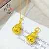 Loja de Ouro Mesmo Estilo Ouro Antigo Incrustado com Diamantes Pingente de Abóbora Cabaça Novo Estilo Chinês Estilo Nacional Pingente de Cabalça da Fortuna Venda por Atacado
