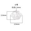 S925 engrenagem de prata esterlina contas de prata lisa contas soltas espaçador diy pulseira colar Buda contas wenwan acessórios de prata 4mm