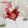 Palo Retorcido Decorativo de Peluche Navideño Recortes Jarrón Decoración DIY Sala de Estar Arreglo Floral Palo Retorcido de Peluche Navideño Recortes