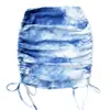 Falda de Cadera Tie-Dye con Cordón AliExpress Transfronteriza para Mujer Falda de Punto Elástica con Volantes Sexy de Calle Moderna
