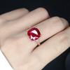 Pendientes, collar y anillo de diamantes rojos de alta calidad con rubí de imitación engastado en oro rosa, regalo de Año Nuevo para mujer, gran oferta transfronteriza