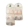 Bolsa de Pendurar com Compartimentos de Panda para Guardar Roupas Íntimas e Meias, Adequada para Casas de Aluguel, Dormitórios e Organização de Guarda-Roupa