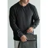 Camiseta de Manga Larga para Hombre 2026 Otoño/Invierno Mezcla de Algodón Modal Talla Pequeña/Mediana Cuello Alto Mangas Raglán Corte Holgado Capa Base para Fitness