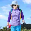 Proteção Solar ao Ar Livre Roupas de Secagem Rápida Camiseta Feminina de Manga Longa Esportiva Feminina Verão Corrida Fitness Absorvente de Suor Respirável Elástica Roupas de Secagem Rápida