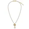 Collar de Perlas para Mujer, Diseño de Nicho de Lujo Ligero, Cadena para Clavícula, Moderno y Versátil, Joyería de Cadena para el Cuello con Colgante Elegante, Estilo Nuevo