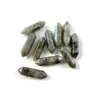8X31mm Venta al por mayor del fabricante Ágata Amatista Ojo de Tigre Piedra Hexagonal de Doble Punta Piedra Suelta Accesorios para Collares DIY