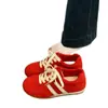 Zapatos de entrenamiento alemanes amarillos para mujer 2026 nuevo estilo popular primavera y otoño versátiles Zapatos Forrest Gump suela plana casual deportivos de tabla
