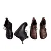 Botas de Cano Baixo Planas Casuais Retrô da Nova Moda Primavera e Outono para Mulheres, Sapatos Individuais Versáteis da Moda para Comércio Transfronteiriço
