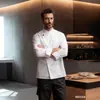 2025 Nuevo Otoño e Invierno Cuchillo y Tenedor Solapa Oblicua Uniforme de Chef Hotel Catering Restaurante Cocina Uniforme de Trabajo de Chef