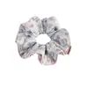 Goma para el pelo bonita de color crema estilo coreano con estampado floral para mujer, Cinta para coleta versátil de alta gama, Banda para el pelo atmosférica
