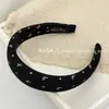 Diadema de corona alta estilo coreano, diadema de borde ancho, diadema para lavarse la cara con dientes, accesorio para el cabello de tela a cuadros de alta gama