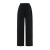 Pantalones casuales de lino holgados de estilo americano, versátiles, de tiro bajo con cordón, adelgazantes, deportivos, de pierna ancha hasta el suelo