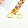 Fivela de mola colorida círculo aberto de metal anel de mola de liga pintada corrente para bolsa de celular corrente Acessórios DIY feitos à mão
