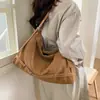 Bolsa Grande de Grande Capacidade Retrô Tendência para Mulheres 2025 Nova Bolsa de Ombro para o Trabalho Casual Relaxada Bolsa Tote Grande Fosca